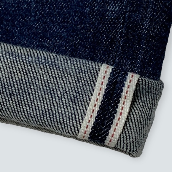 UNIQLO Slim Straight Mid Rise Kaihara Mill Selvedge Jeans Size 33x31 in EUC - Picture 6 of 14